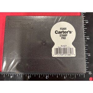 Carters Foam Stamp Pad Black Ink Office Supplies 2.75" x 4.25"
